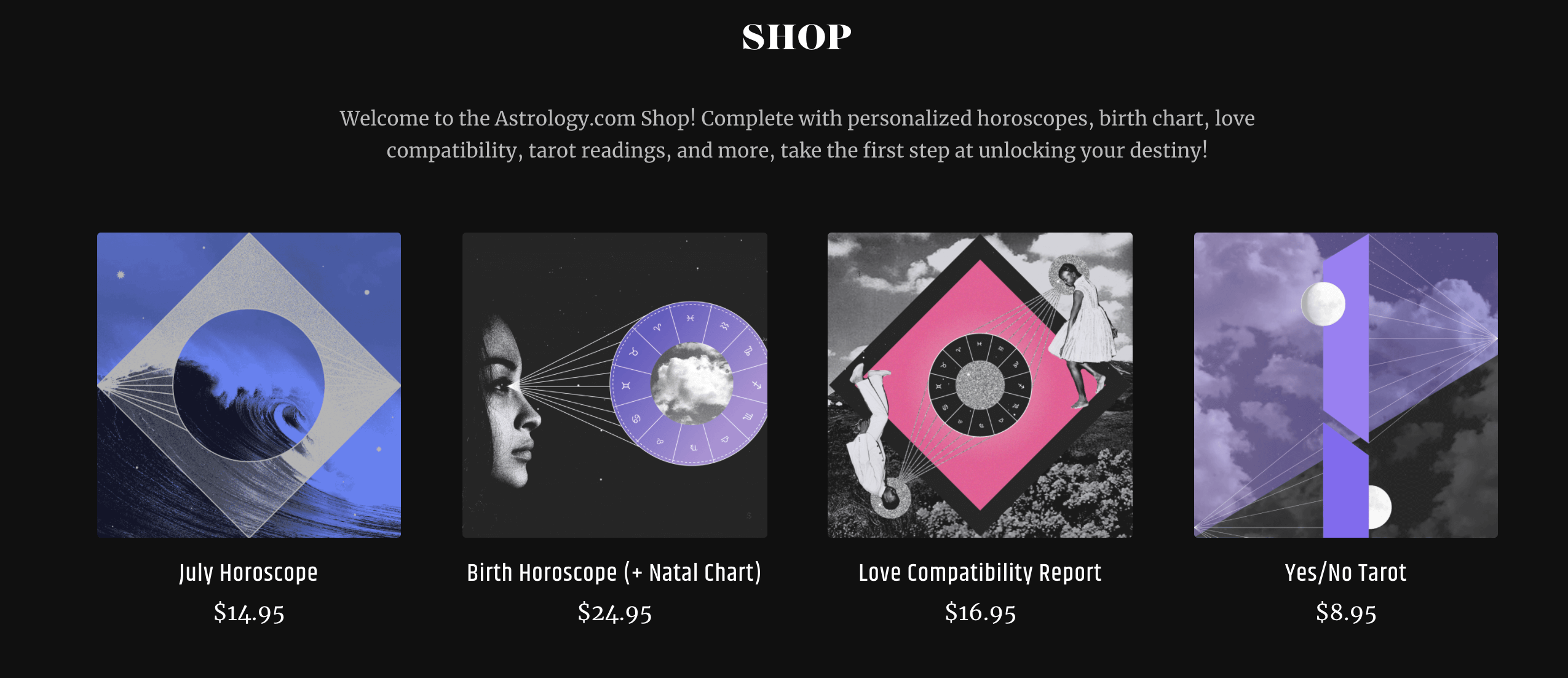 Astrology.com shop available to members